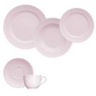 Jogo de Jantar Chá 20 Peças Rosa Chevron Germer Porcelanas