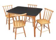 Jogo De Jantar Colonial Brisa Mesa 110x80cm 04 Cadeiras Mel, Rustico TOP