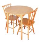 Jogo de Jantar Colonial Brisa Mesa 80cm Mel/Sinamão + 02 Cadeiras Mel - Rustico Linda