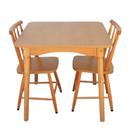Jogo de Jantar Colonial Brisa Mesa 80x80cm Mel/Sinamão + 02 Cadeiras Mel - Rustico Linda