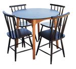 Jogo De Jantar Colonial Brisa Mesa 90cm Com 4 Cadeiras Em Madeira Rustica ( REDONDA )
