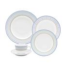 Jogo de Jantar e Chá Oxford Flamingo Lazuli 30 Peças Porcelana Cor Intensa Sofisticada