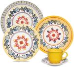 Jogo De Jantar Oxford Linha Luxo 30 Pc em Ceramica Alto Brilho Estampada