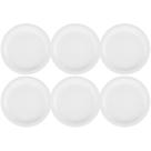 Jogo De Jantar Oxford Pratos Rasos 27cm 06 Peças Gourmet Branco Carâmica