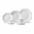 Jogo de jantar Schmidt Prisma 42 Peças porcelana, aparelho com chá e café, 6 pessoas