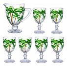 Jogo De Jarra 1 L Com 6 Taças 350ml Palm Tree Ke Home Lanty Jogo De Jarra 1 L Com 6 Taças 350ml Palm Tree Ke Home Lanty