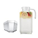 Jogo De Jarra 1,8l Com 6 Copos Americanos 300ml Long Drink