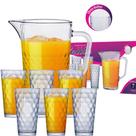 Jogo de jarra com copos bubbles 7 peças 1200 ml - Ruvolo
