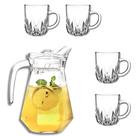 Jogo de Jarra de Vidro 1L com 4 Canecas 200ml Cosy