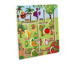 Jogo de labirinto, brinquedo de aprendizagem precoce, tema de frutas de madeira para crianças