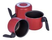Jogo De Leiteira Antiaderente 3 Pçs Conjunto Rouge - Marcolar Jogo De Leiteira Antiaderente 3 Pçs Conjunto Rouge - Marcolar