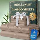 Jogo de Lençóis DECOLURE King Size de Viscose de Bambu com Efeito Refrescante, 6 Peças