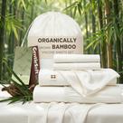 Jogo de Lençóis Queen Bedsure de Viscose de Bambu com Efeito Refrescante, Bolso de 18"