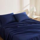 Jogo de Lençóis Queen Linen Closet em Algodão Orgânico 100% Azul-Marinho