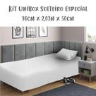 Jogo de Lençol 2 Peças Box Conjugado Unibox Solteiro King Especial Branco Arrumadinho Enxovais