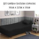 Jogo de Lençol 2 Peças Box Conjugado Unibox Solteiro King Especial Preto Arrumadinho Enxovais