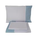 Jogo de Lençol 3 Peças Berço Americano 70x130cm Branco Bolinhas Azul Malha 100% Algodão Arrumadinho Enxovais Jogo de Lençol 3 Peças Berço Americano 70x130cm Branco Bolinhas Azul Malha 100% Algodão Arrumadinho Enxovais