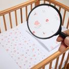 Jogo de lençol 3 peças para berco estampado tamanho americano papi baby
