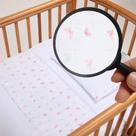 Jogo de lençol 3 peças para berco estampado tamanho americano papi baby