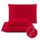 Jogo de Lençol 400 fios MicroPercall Ponto Palito Tamanho:QueenCor:Vermelho Jogo de Lençol 400 fios MicroPercall Ponto Palito Tamanho:QueenCor:Vermelho