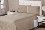 Jogo de Lençol 400 Fios Toque Suave e Macio Ponto Palito Cama Casal 3 Peças Branco Casa Dona