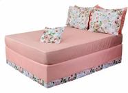 Jogo de Lençol 5 Pçs Simples com Elástico Casal Padrão com Saia Box e Capa de Almofada Variação: Borboleta Pink Jogo de Lençol 5 Pçs Simples com Elástico Casal Padrão com Saia Box e Capa de Almofada Variação: Borboleta Pink
