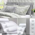 Jogo de lençol bordado cama casal queen super moderno e elegante papillons com 04 peças