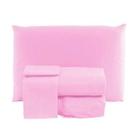 Jogo de Lençol Cama Casal Padrão Box 3 Peças Liso com Elástico em toda volta - 1,88m x 1,38m x 20cm