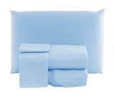 Jogo de Lençol Cama Casal Padrão Box 3 Peças Liso com Elástico em toda volta - 1,88m x 1,38m x 20cm