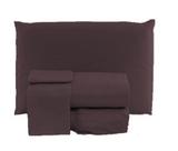 Jogo de Lençol Cama Casal Padrão Box 3 Peças Liso com Elástico em toda volta - 1,88m x 1,38m x 20cm