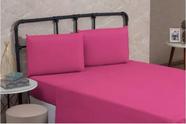 Jogo de Lençol Cama Casal Padrão Box 3 Peças Liso com Elástico em toda volta - 1,88m x 1,38m x 20cm