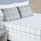 Jogo de Lençol Cama King 3 Peças 200 Fios Micropercal Austin - Cinza