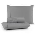 Jogo de Lençol Cama Queen 200 Fios Algodão 3 Peças Ponto Palito Anti-Pilling com Toque Suave Premium