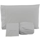 Jogo De Lençol Cama Queen 3 Pçs Percal 400 Fios Peletizado