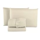 Jogo de Lençol Casal 4 peças cama Microfibra Elástico 30cm