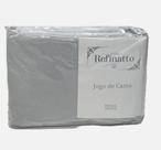 Jogo de Lençol Casal Padrão Cinza 3pçs 100 Algodão 200 Fios com elástico e ponto palito nas fronhas