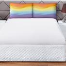 Jogo de Lençol Casal Queen Soft 3 Peças Cama Fronha e Lençol Elástico 100% Poliéster 180 Fios