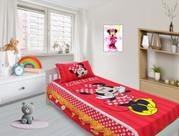 Jogo De Lençol Cobre Leito E Fronha Solteiro Da Minnie 2 ls-mn2