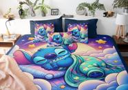 Jogo De Lençol Completo Cama Queen Stitch Soninho Roupa De Cama 4 Peças