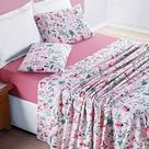 Jogo De Lençol Júlia King 4 Peças Micropercal 200 Fios Floral - Bothanica - 100% Poliéster