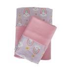 Jogo de Lençol Junior 78cm x 1,62m Arco-Íris Rosa Arrumadinho Enxovais Jogo de Lençol Junior 78cm x 1,62m Arco-Íris Rosa Arrumadinho Enxovais