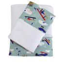 Jogo de Lençol Junior 78cm x 1,62m Avião Branco Arrumadinho Enxovais