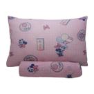 Jogo de Lençol KazzaVip Baby Malha 100% Algodão Berço Americano Estampado Com Elástico 2 Peças Minnie Doce Rosa