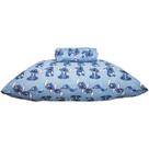 Jogo de Lençol KazzaVip Solteiro Malha Mista 70% Algodão e 30% Poliéster Estampado Disney Stitch Blue Kids 2 Peças Azul