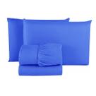 Jogo de Lençol King 4 peças cama Microfibra Elástico 30cm