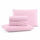 Jogo de Lençol King Premium Soft 600 Fios Micropercal Rosa Bebê Ponto Palito Toque Macio 4 Peças Jogo de Lençol King Premium Soft 600 Fios Micropercal Rosa Bebê Ponto Palito Toque Macio 4 Peças