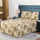 Jogo de Lençol Luva Solteiro Conjugada Colchão e Box Malha Estampada 2 Peças