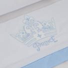 Jogo de Lençol Mini Berço 3 peças Prince Azul
