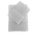 Jogo de Lençol Mini Cama Chevron Branco Arrumadinho Enxovais
