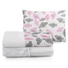 Jogo de Lençol Mini Cama para Bebê 3pç Tecido Percal Moderno